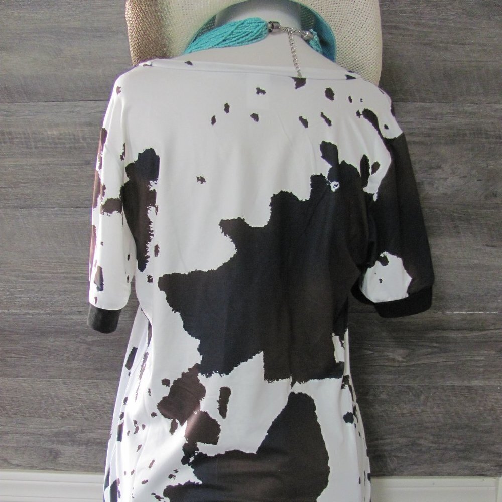 THE SEQUOYAH LADIES COWPRINT/SEQUINED T SHIRT - Picture 6 of 8